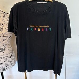 Campagnie International Express tee vintage black with multi colors
